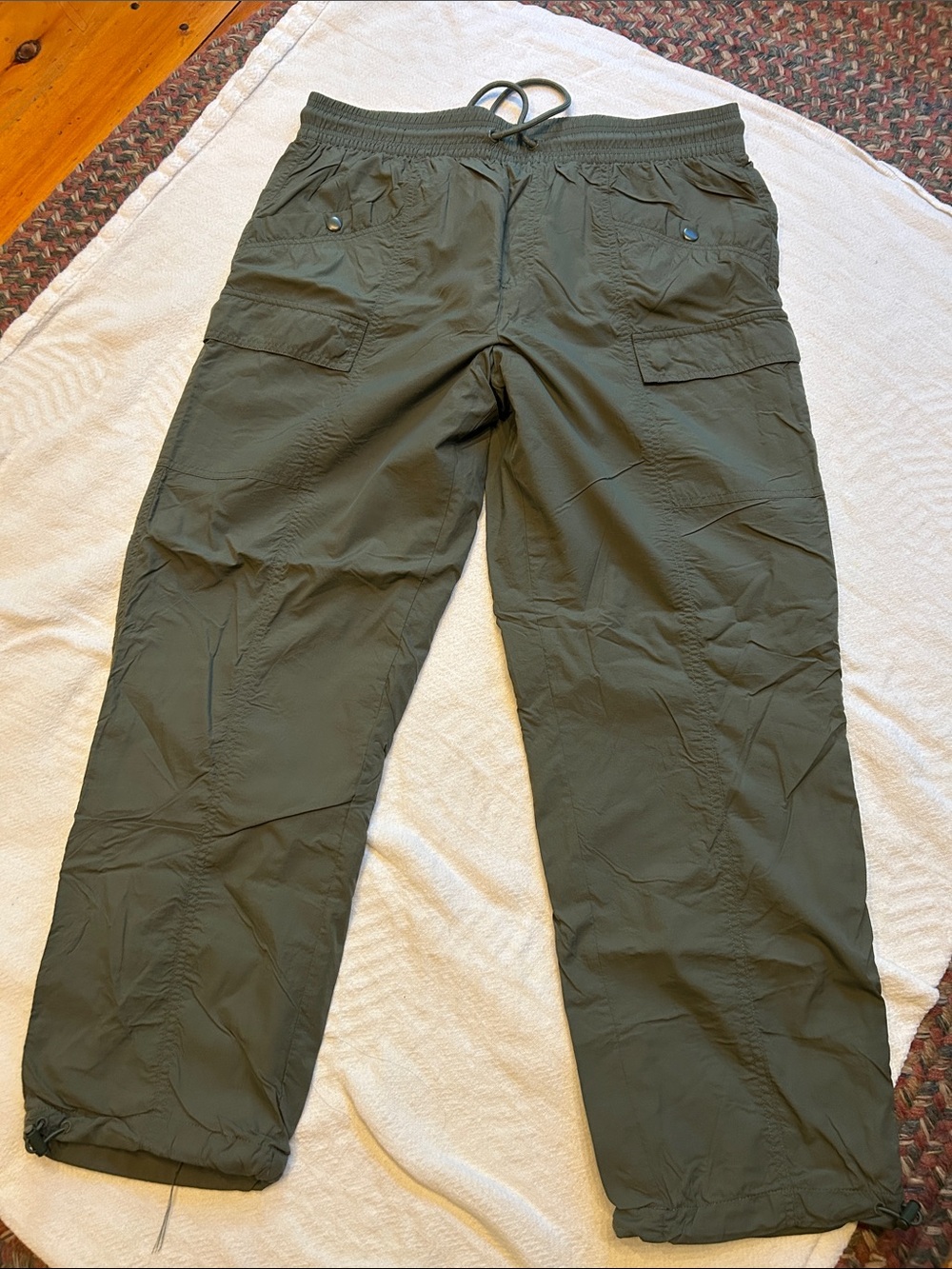 Avia Olive Green Casual Cargo Ankle Pants